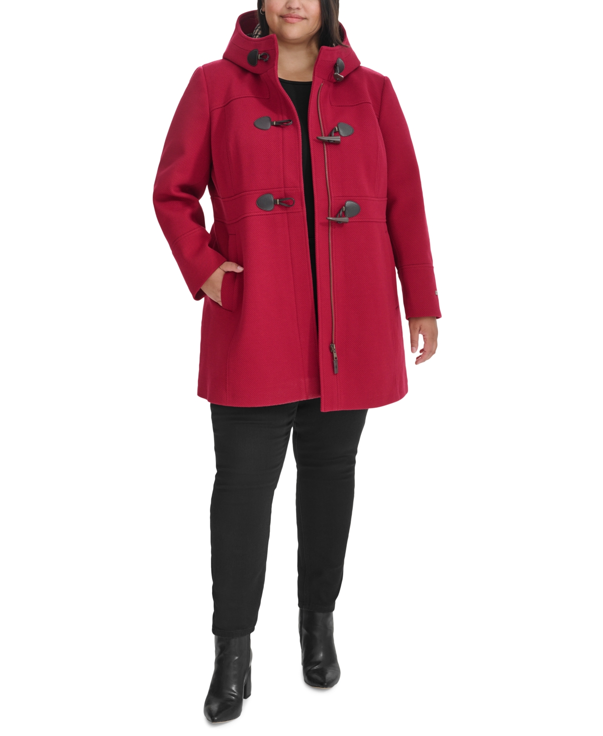 Tommy hilfiger women's hooded toggle coat cheap