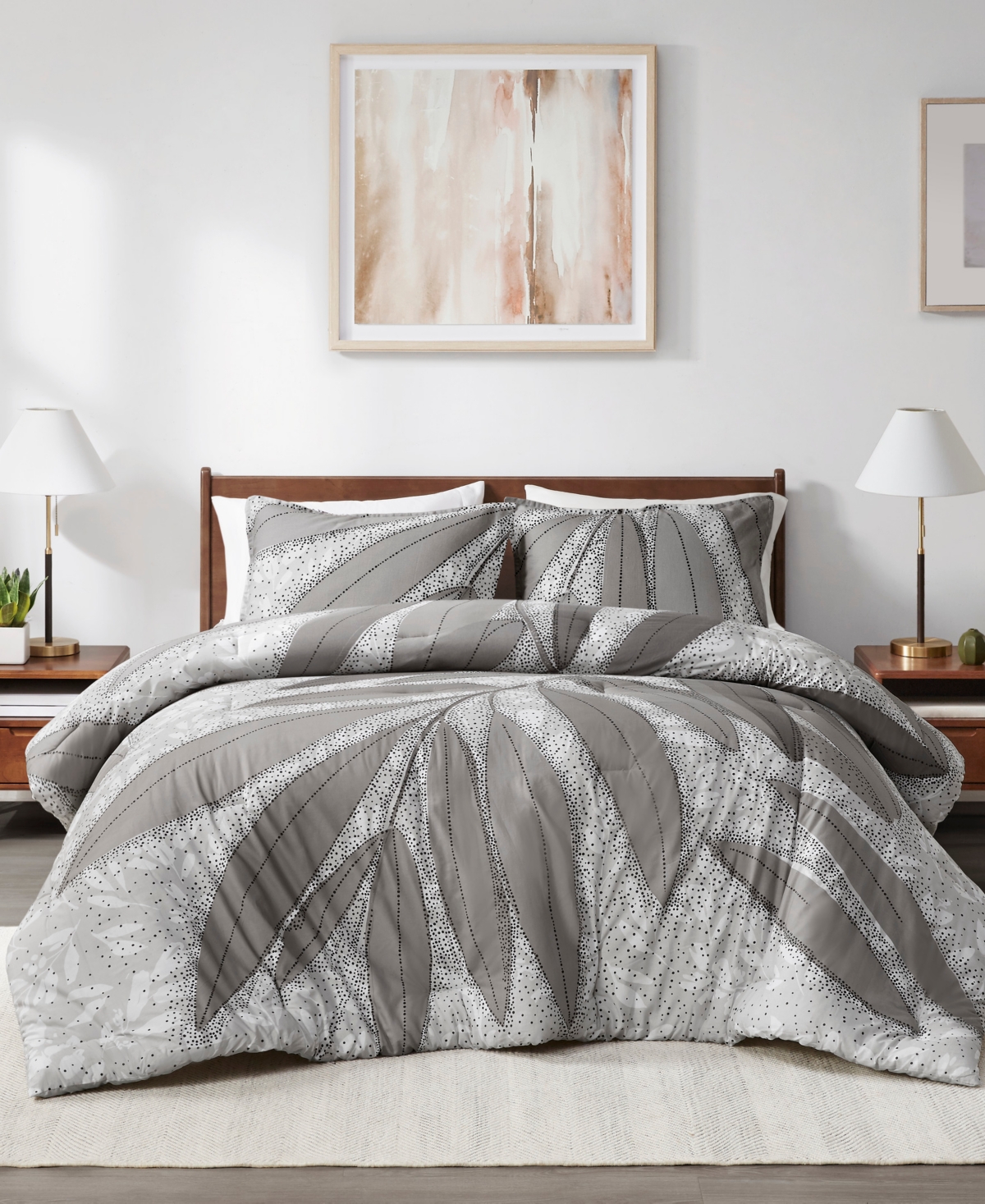 Urban Habitat Adrian Botanical 3-pc. Comforter Set, King/california King In Grey