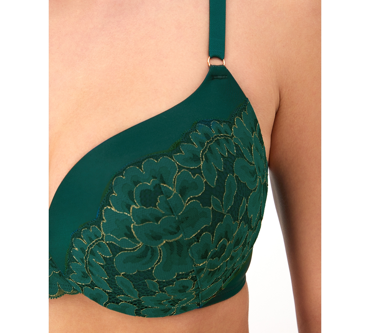 Maidenform Love the Lift Rose Gold Lace Push Up Bra  -Rose Gold