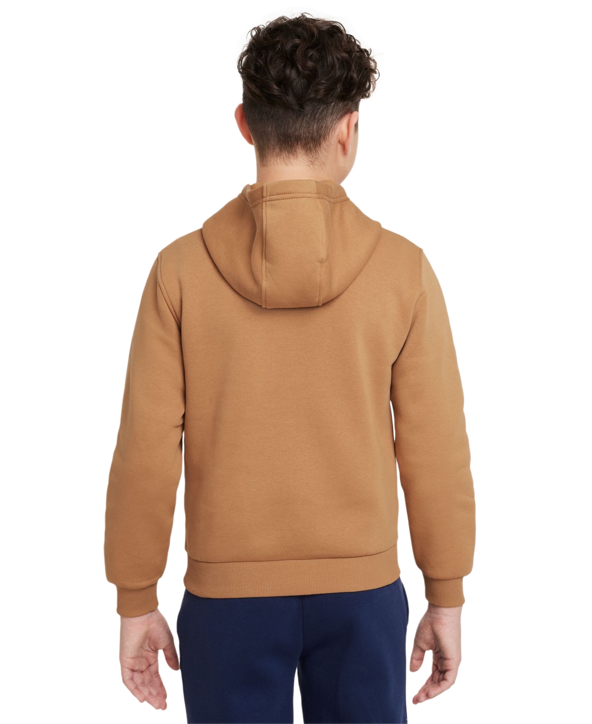 Nike Sportswear Big Kids Club Fleece Pullover Hoodie In Flax,white