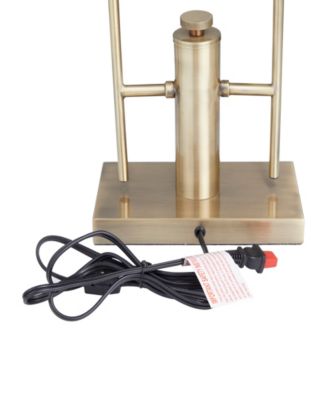 33" Metal Tall Accent Lamp with Cylinder Glass Shades