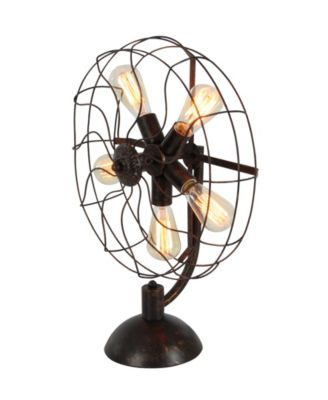 15" Metal Fan Shape 5 Light Accent Lamp