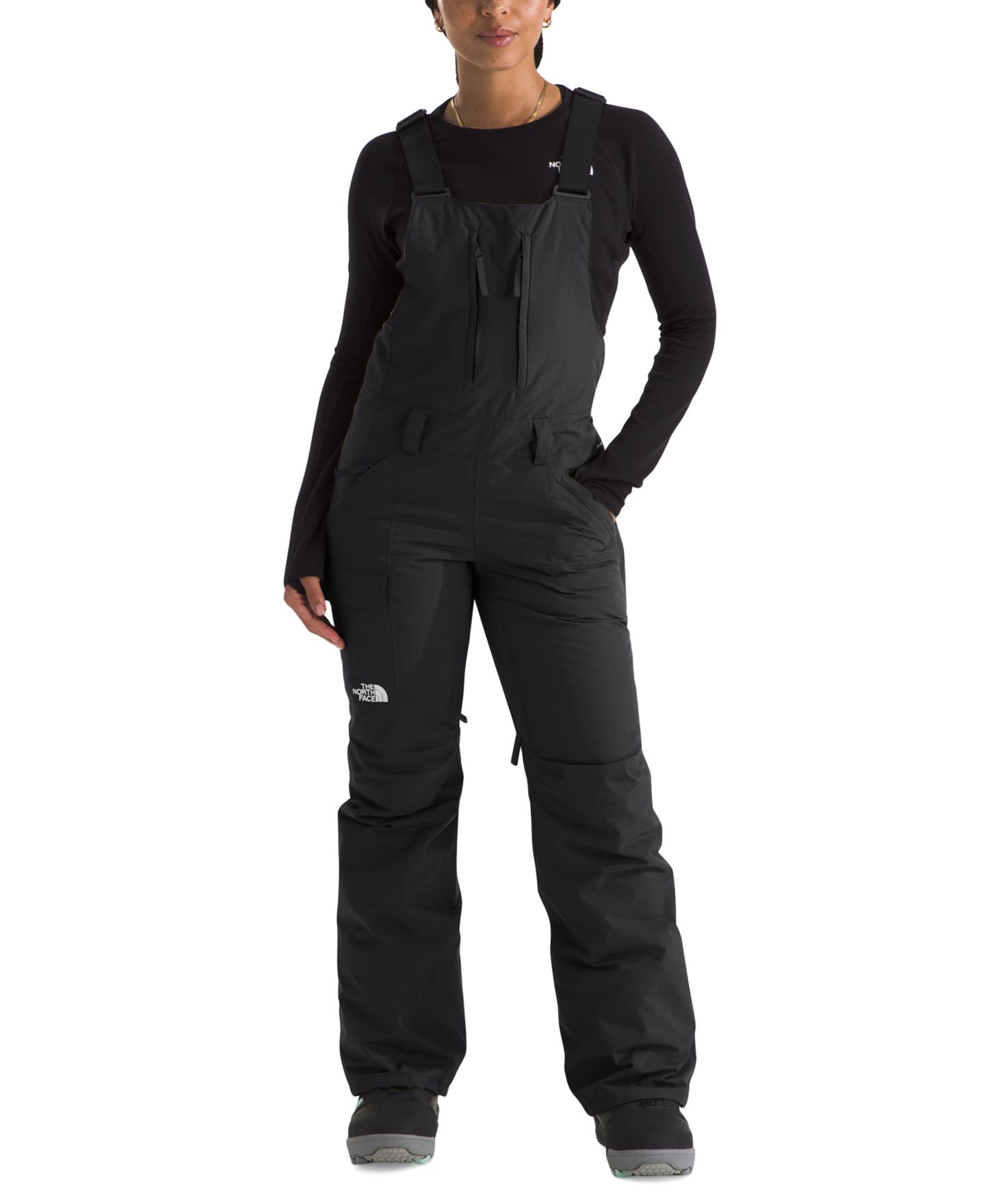 Женский комбинезон The North Face Freedom Insulated Bib Overalls, цвет: Чёрный — фото 1