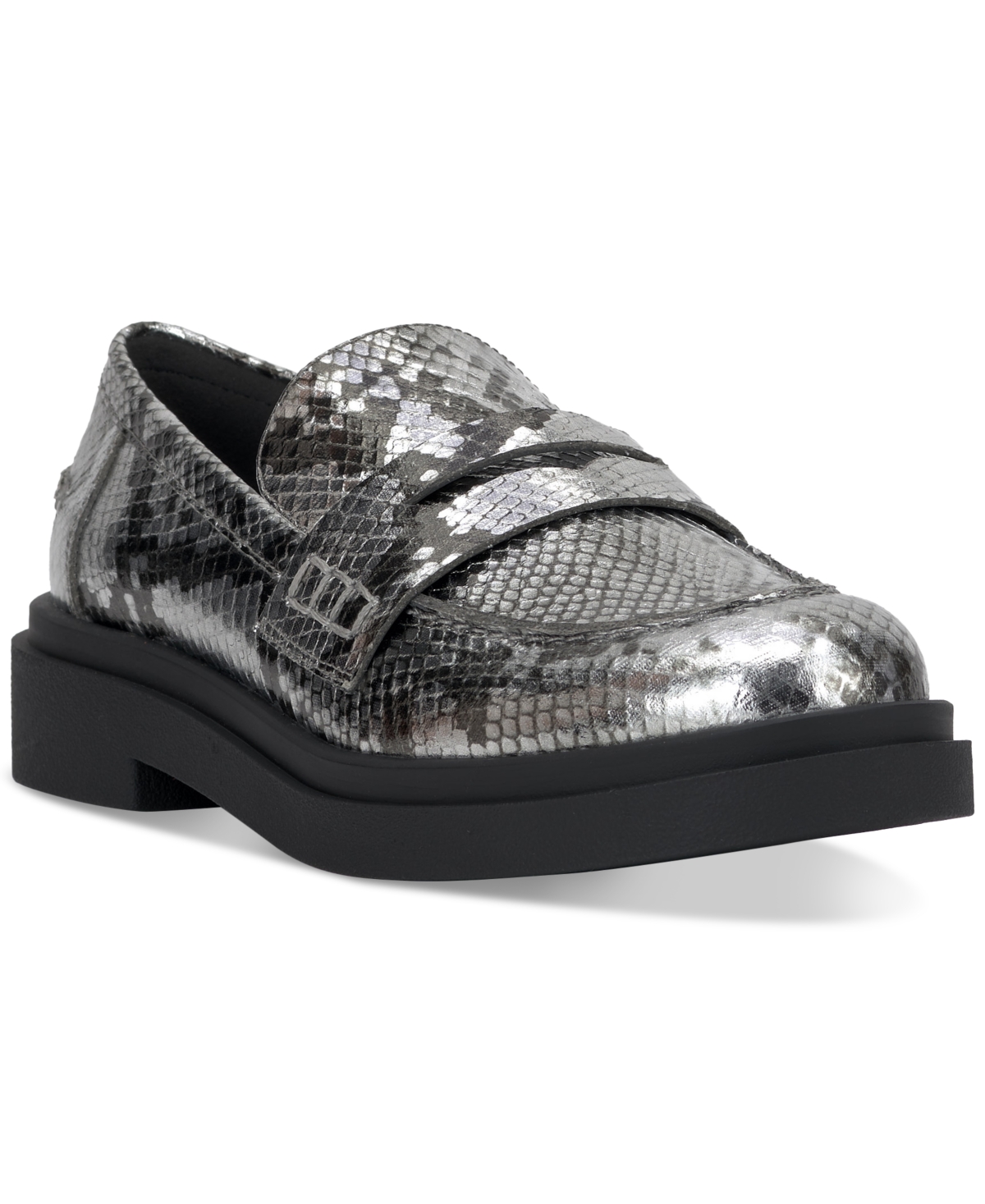 Women's Xuris Penny Loafer Flats - Chrome Snake