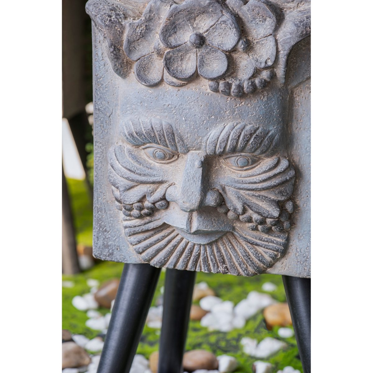 11" x 13" x 22" Greek God Statue Planter with Legs