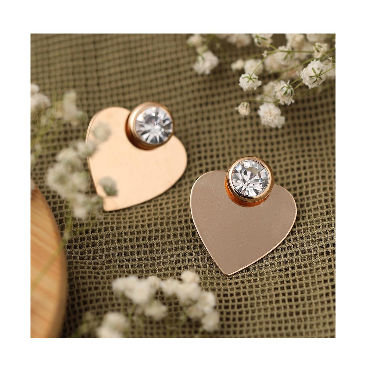 Sohi Women's Heart Drop Earrings