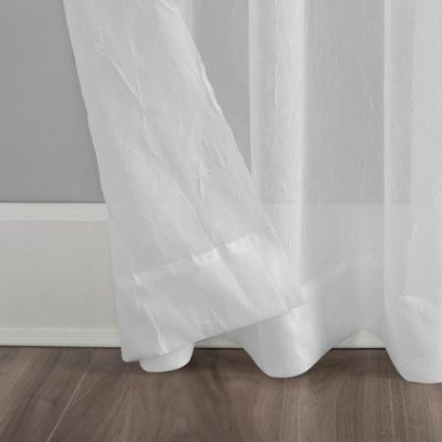 Crushed Sheer Voile Grommet Curtain Panel