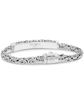 Bali Filigree with Borobudur Oval 5mm Chain Bracelet in Sterling Silver