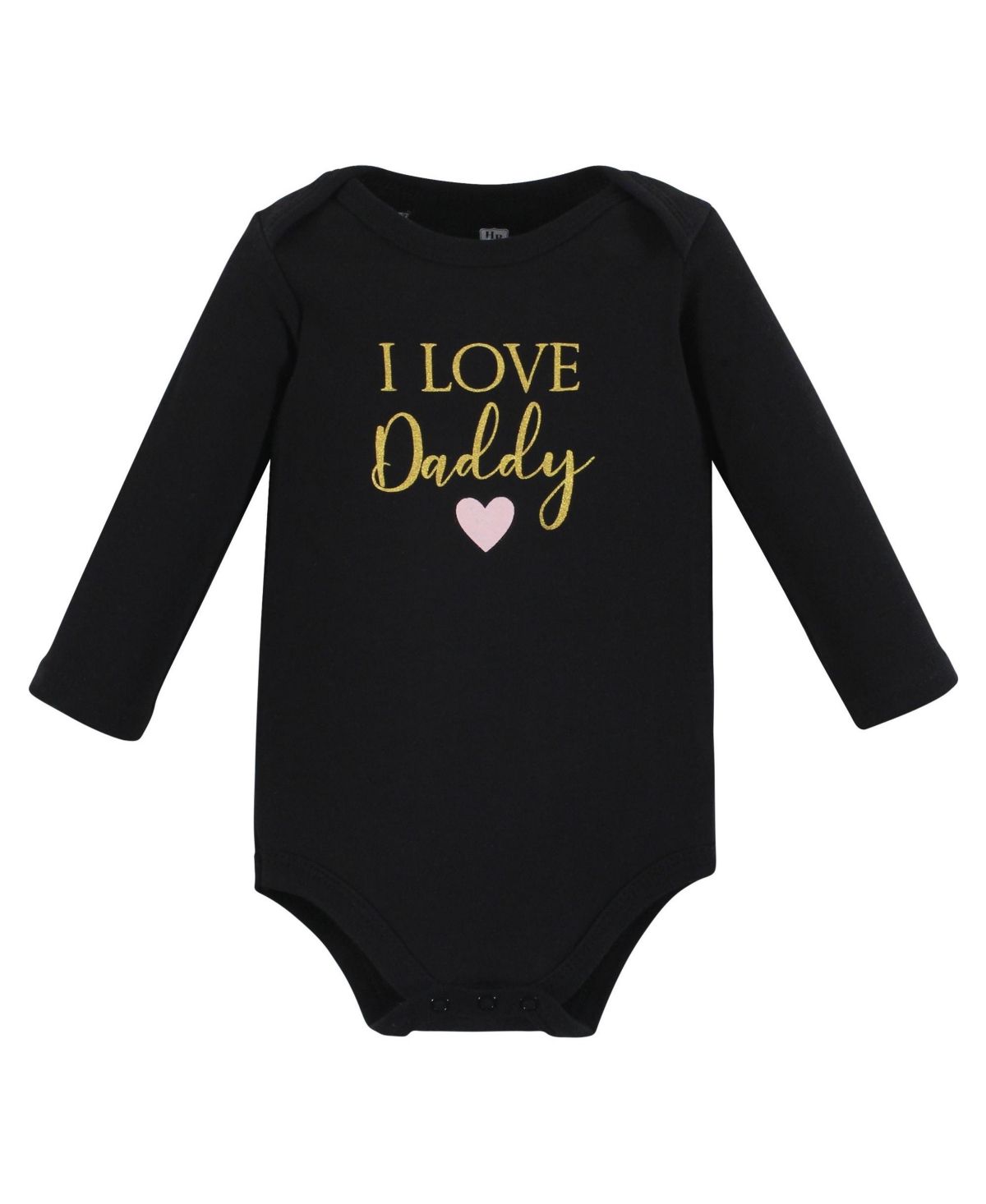 Hudson Baby Baby Girls Cotton Long-Sleeve Bodysuits Daddy 3-Pack - Girl daddy 3-pack