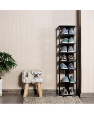 Wooden Shoes Storage Stand 7 Tiers Shoe Rack Organizer Multi-shoe Rack Shoebox