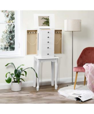 Jewelry Cabinet Storage Chest Standing Organizer