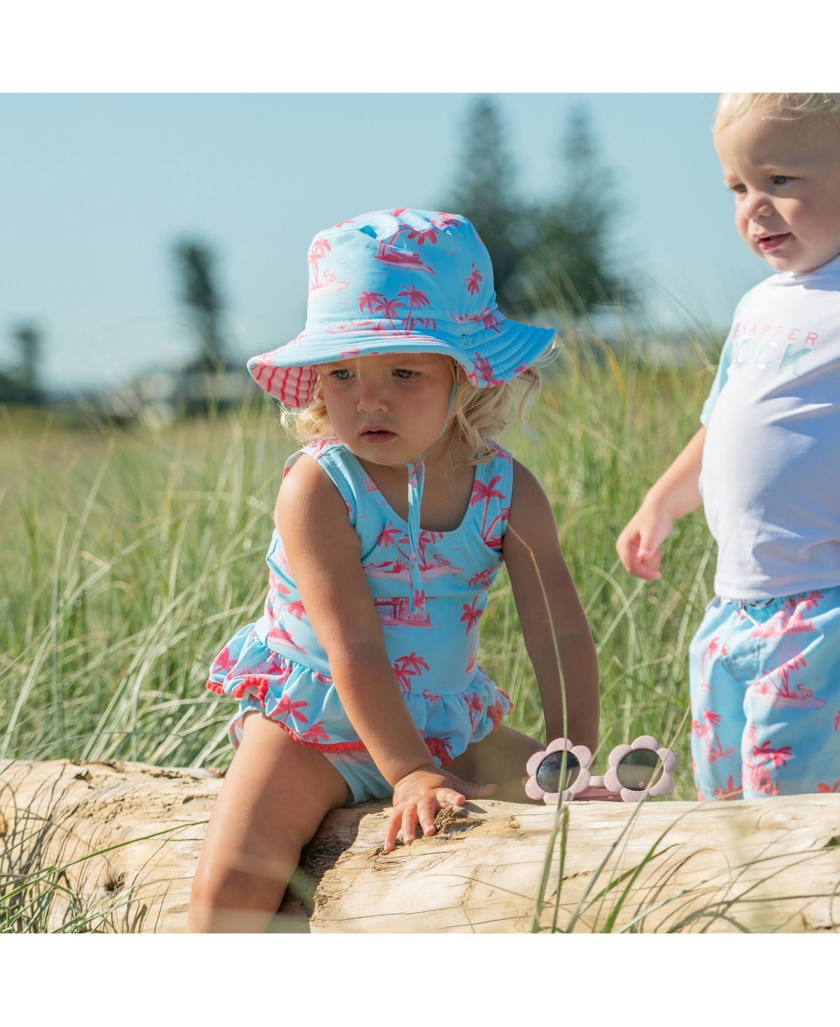 Snapper Rock Toddler Lighthouse Island Sustainable Reversible Bucket Hat