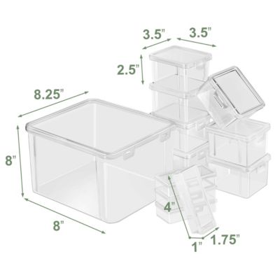 12-Piece Sewing and Craft Material Storage Set with Lids