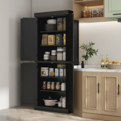 72" Kitchen Pantry Storage Cabinet with 4 Doors,