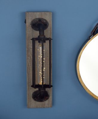 20" Metal Geometric Battery Operated Accent Lamp 