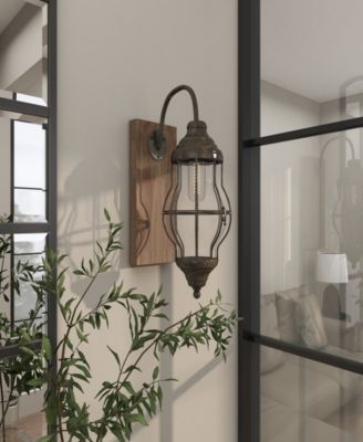 17" Metal  Battery Operated Accent Lamp with Included Fixed LED Light