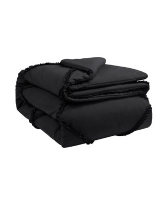 Diamond Ruffle 3 Piece Reversible Comforter Set, King