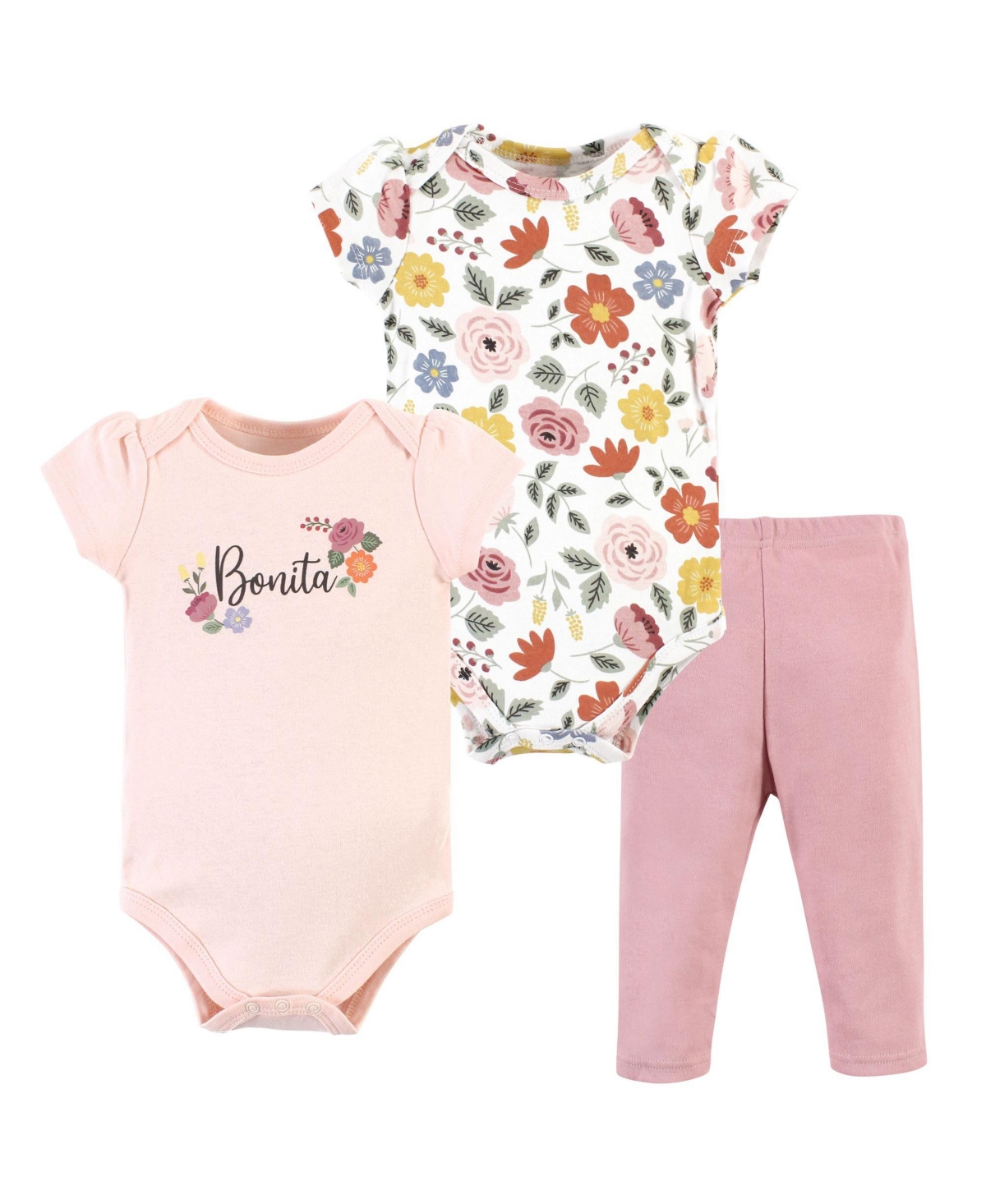 Hudson Baby Baby Girls Hudson 2 Bodysuits and Pant - Bonita short sleeve