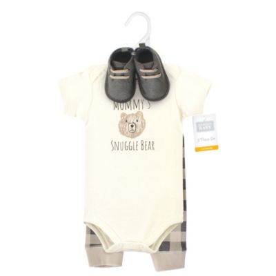 Cotton Essentials Bodysuit, Pants, and Shoes 3Pk