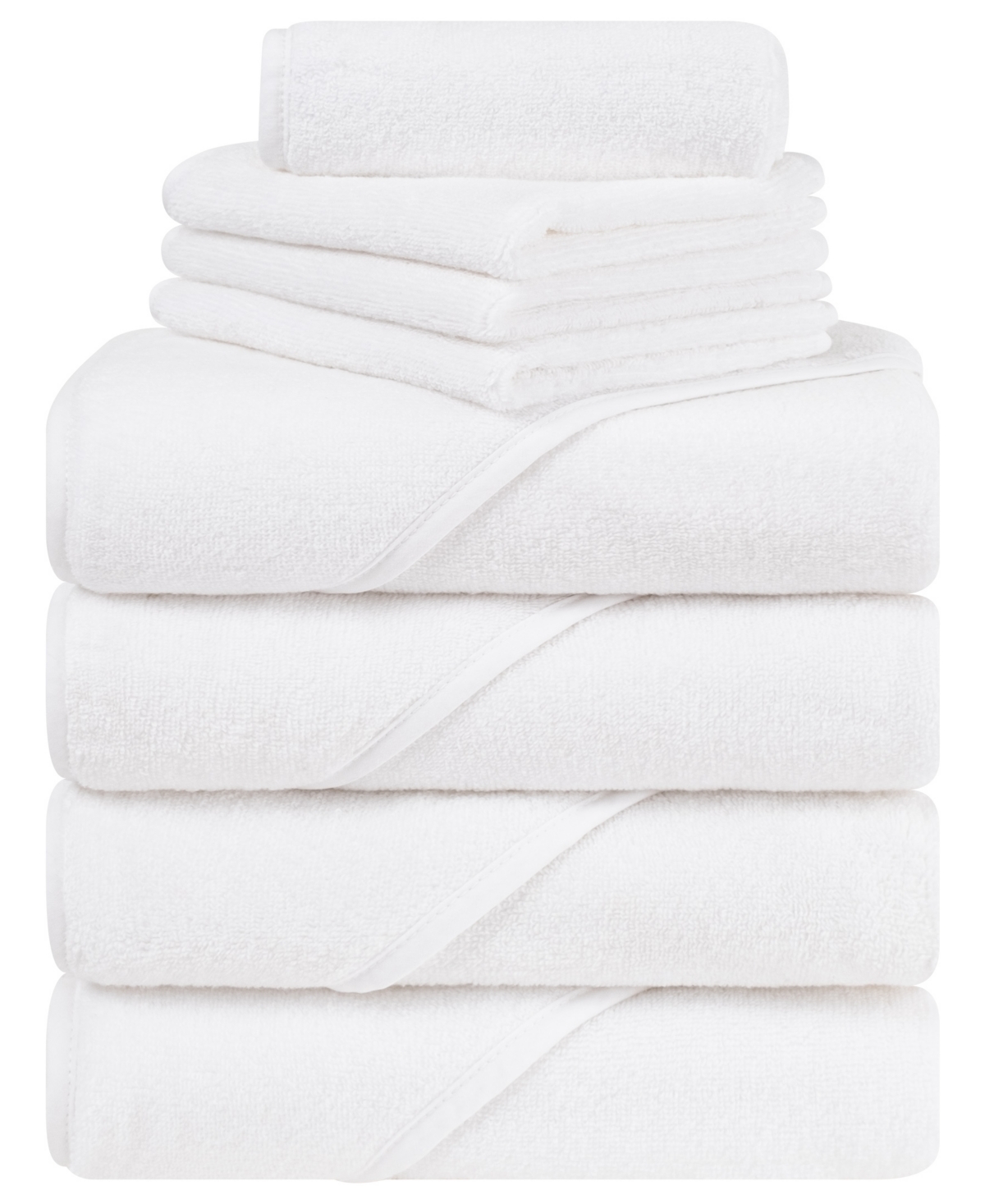 American Soft Linen Turkish Cotton Baby Hooded 8-pc. Bath Towel Set In White