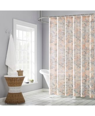 Sisal Abstract Print Shower Curtain Set, 13-Pc.