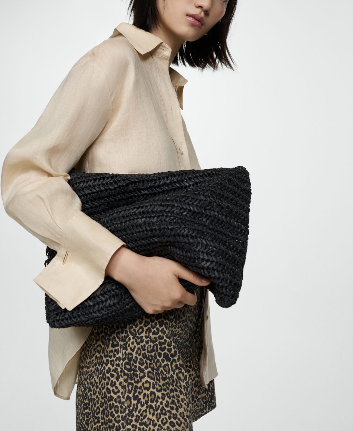 Mango Women's Leopard-Print Straight Shorts