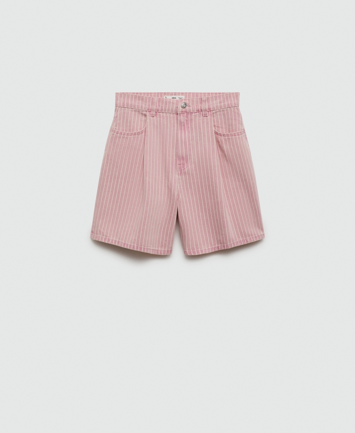 Mango Women's Striped Denim Shorts