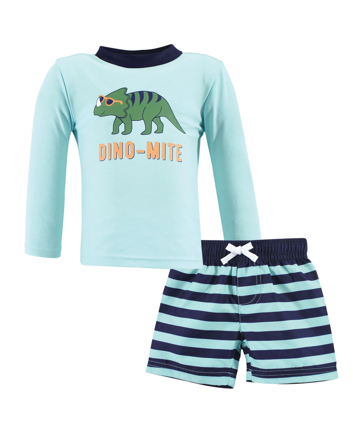 Hudson Baby Baby Boys Swim Rashguard Set - Dino-mite
