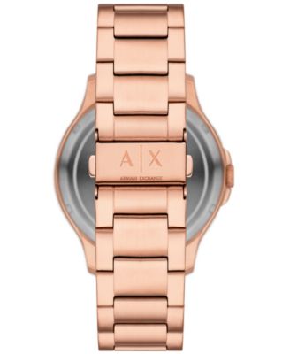 Men's Automatic Three-Hand Rose Gold Stainless Steel Watch 46MM