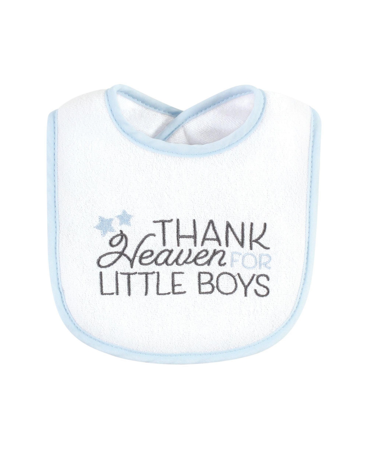 Hudson Baby Infant Boy Fiber Filled Drooler Bibs 3pk, I Love Mommy Lt. Blue, One Size