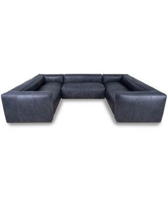 Amalfy 139" Leather 3-piece sectional