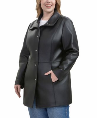 Plus Size Rosie Leather Coat