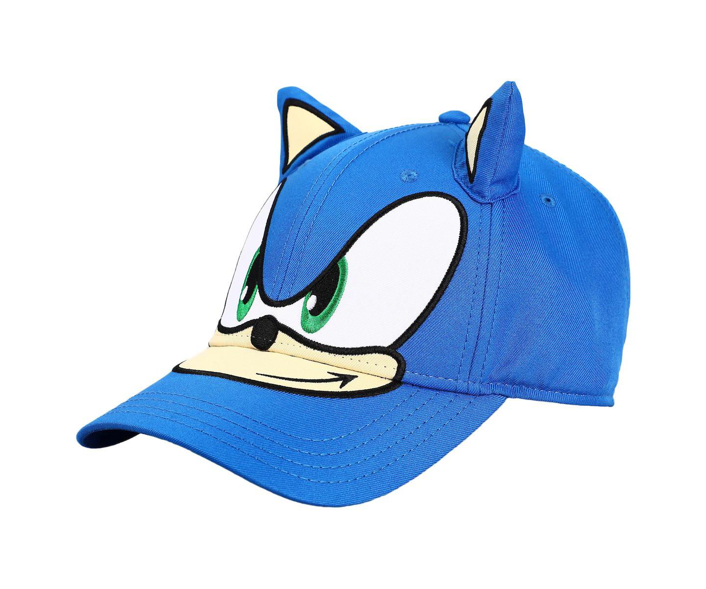 Мужская кепка Sonic the Hedgehog Face with Plush Ears Snapback Hat, цвет: Синий — фото 2