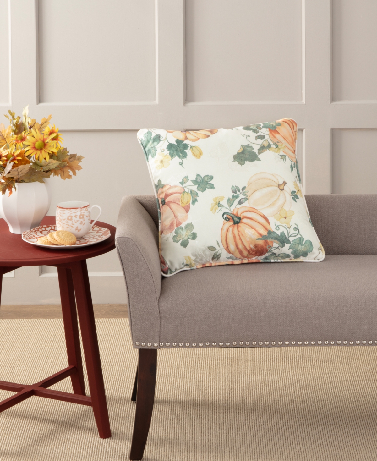 Lenox Pumpkin Vines Pillow, 18