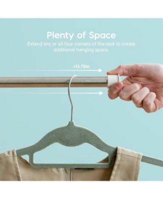 USA Foldable Clothes Drying Rack with Extendable Rods for Large Laundry Loads