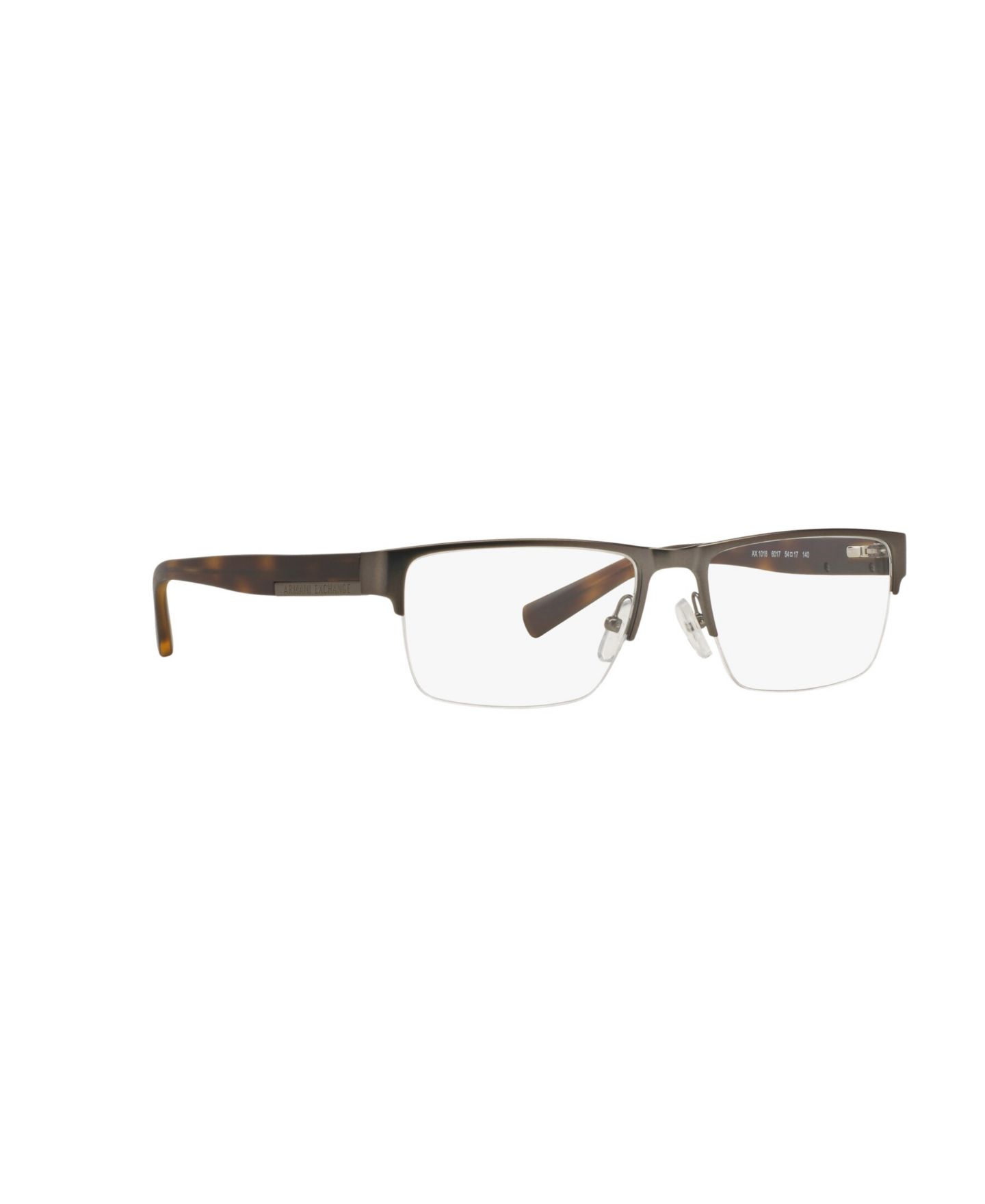 Мужские очки A|X Armani Exchange Man Rectangle Metal AX1018 Eyeglasses, цвет: Графитовый металлик — фото 7