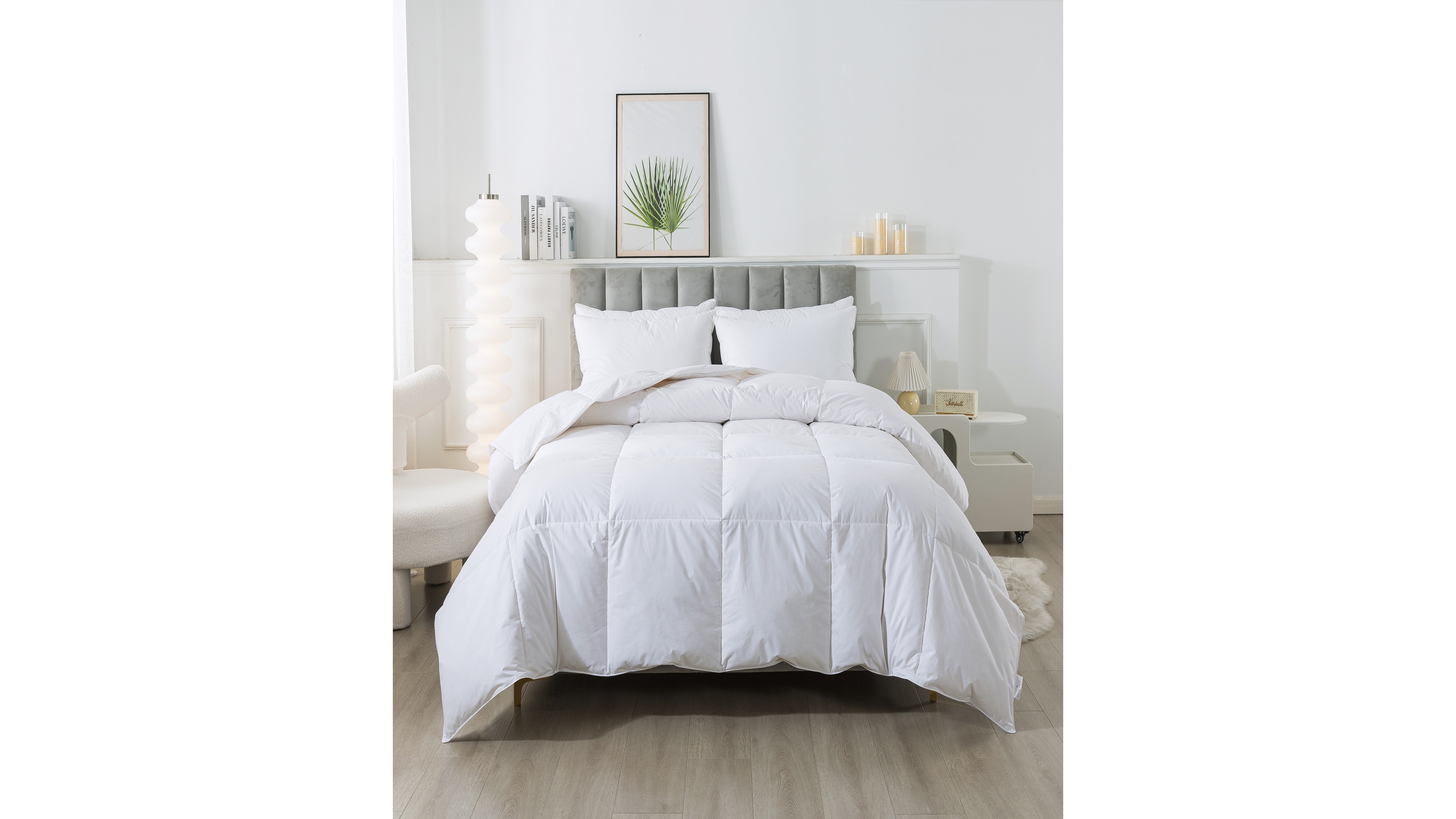 Royal Velvet Year Round White Goose Nano Down and Feather Blend Comforter, King