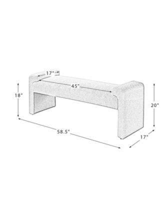 Arlesia 58.5'' W Modern Upholstered Accent Bench