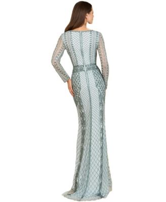 Women's Long Sleeve Beaded Dress