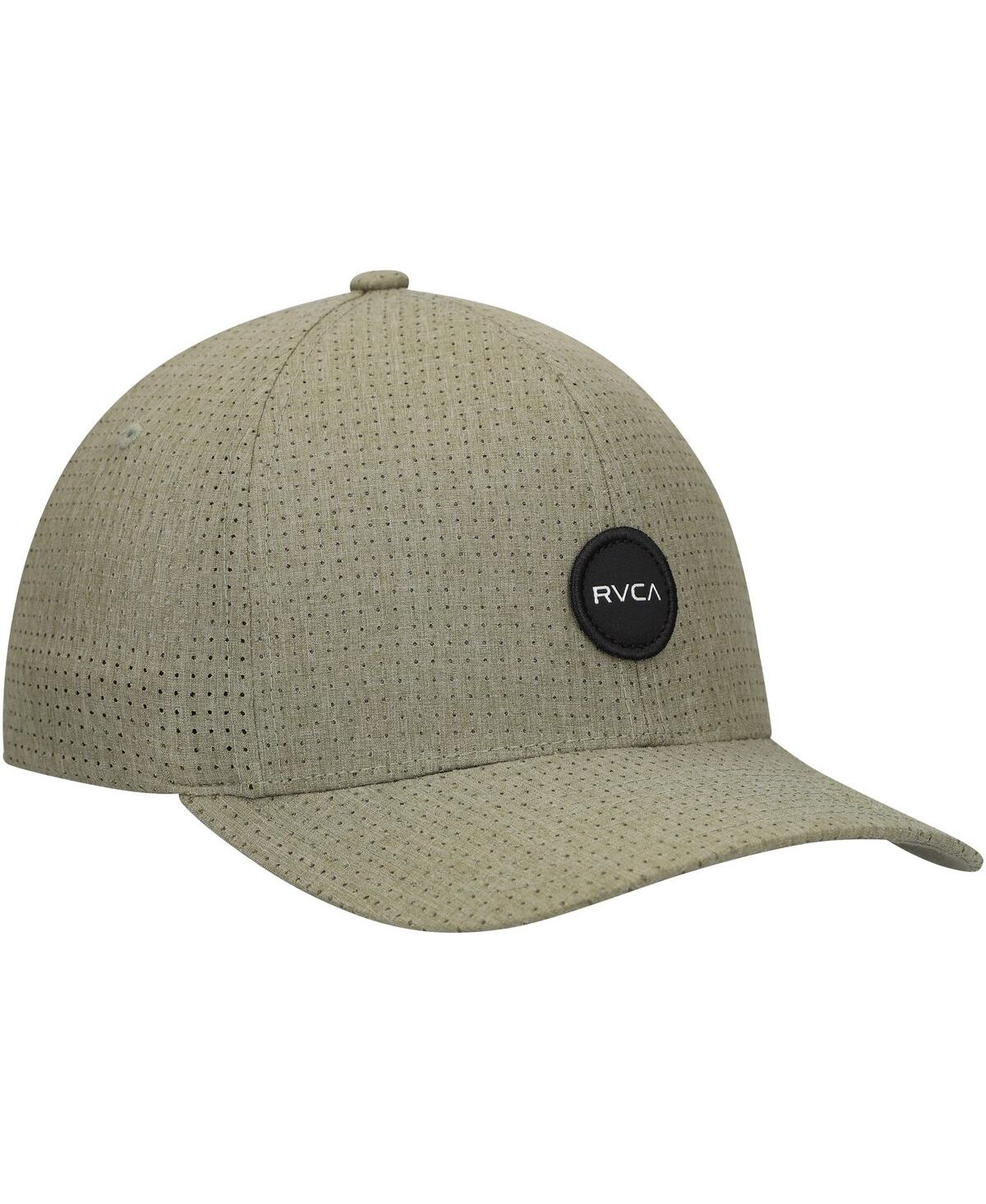 RVCA MEN'S OLIVE SHANE FLEX HAT 