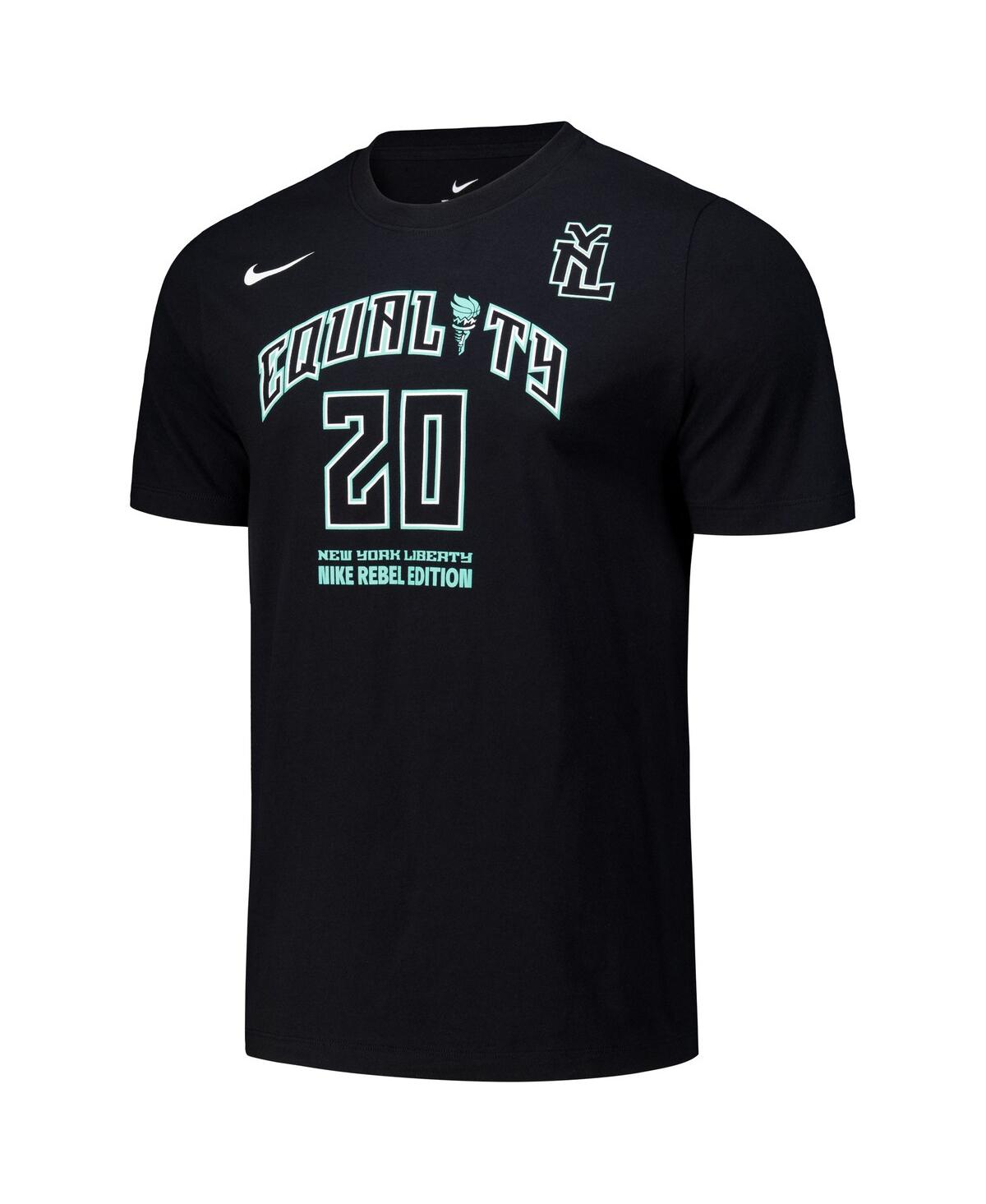 Nike Men's And Women's Sabrina Ionescu Black New York Liberty Rebel Edition Name Number T-shirt In Black