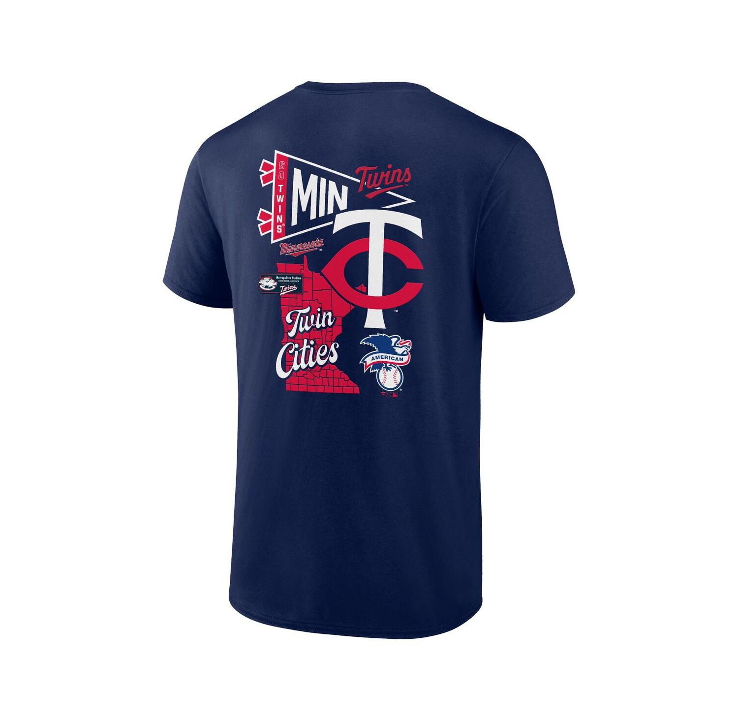 Men's Navy Minnesota Twins Split Zone T-Shirt