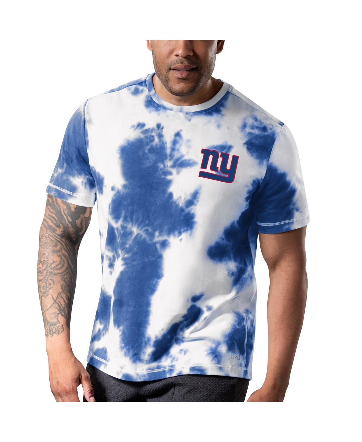 Msx by Michael Strahan Men's Royal New York Giants Freestyle Tie-Dye T-Shirt - Royal