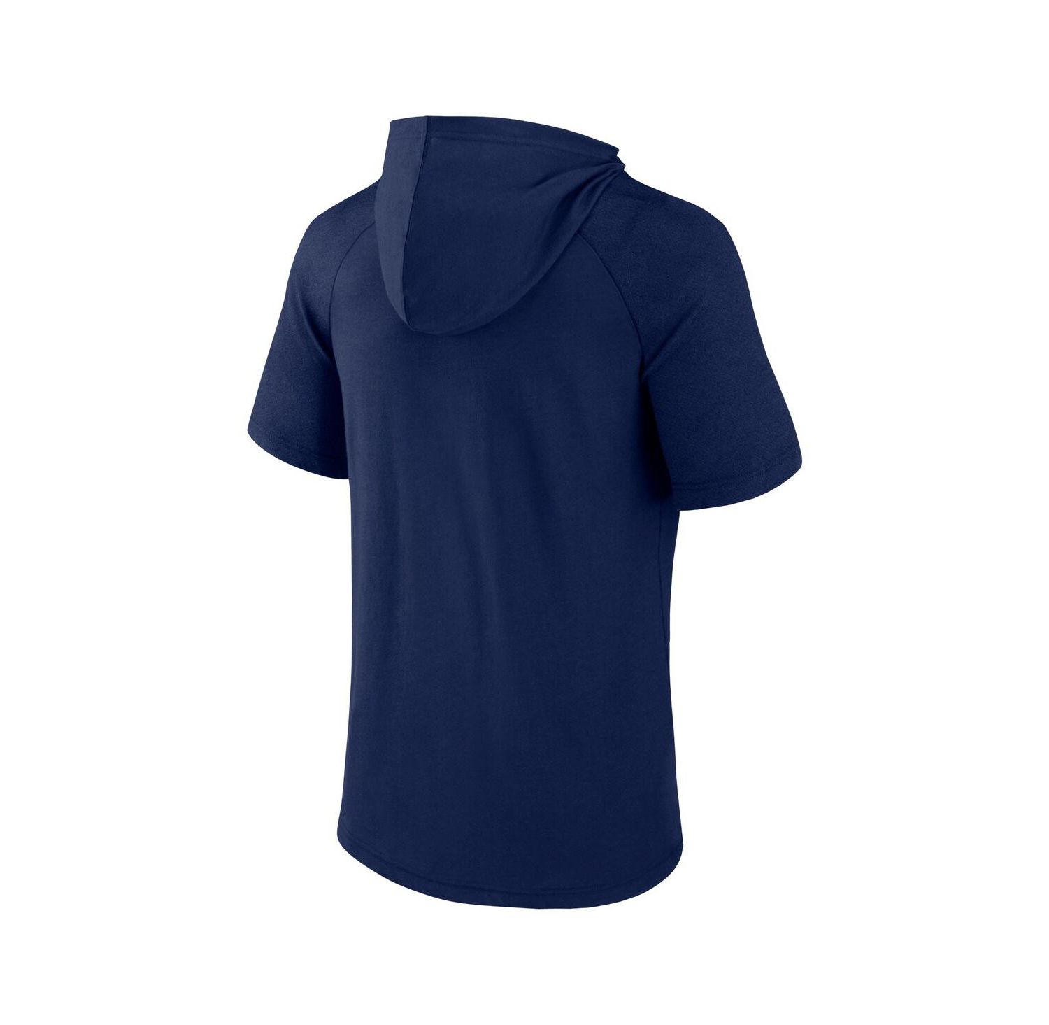 Men's Navy Penn State Nittany Lions Double Arch Raglan Short Sleeve Hoodie T-Shirt