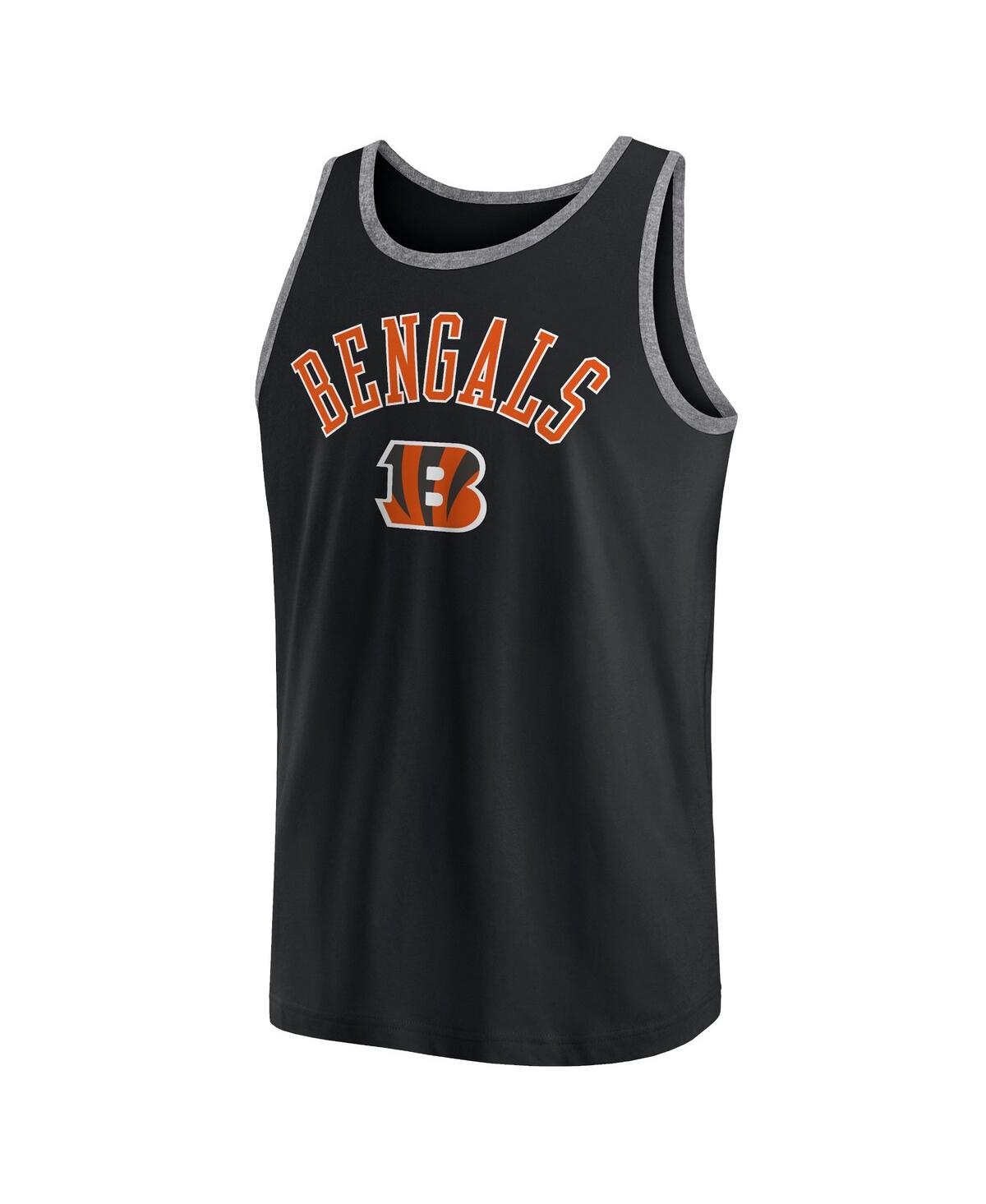 Fanatics Men'sCincinnati Bengals Bet Tank Top - Black, Heather Gray