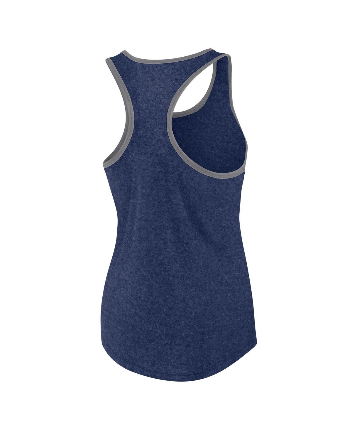 Fanatics Women'sNorth Carolina Tar Heels Fuel Racerback Tank Top - Heather Navy, Heather Gray