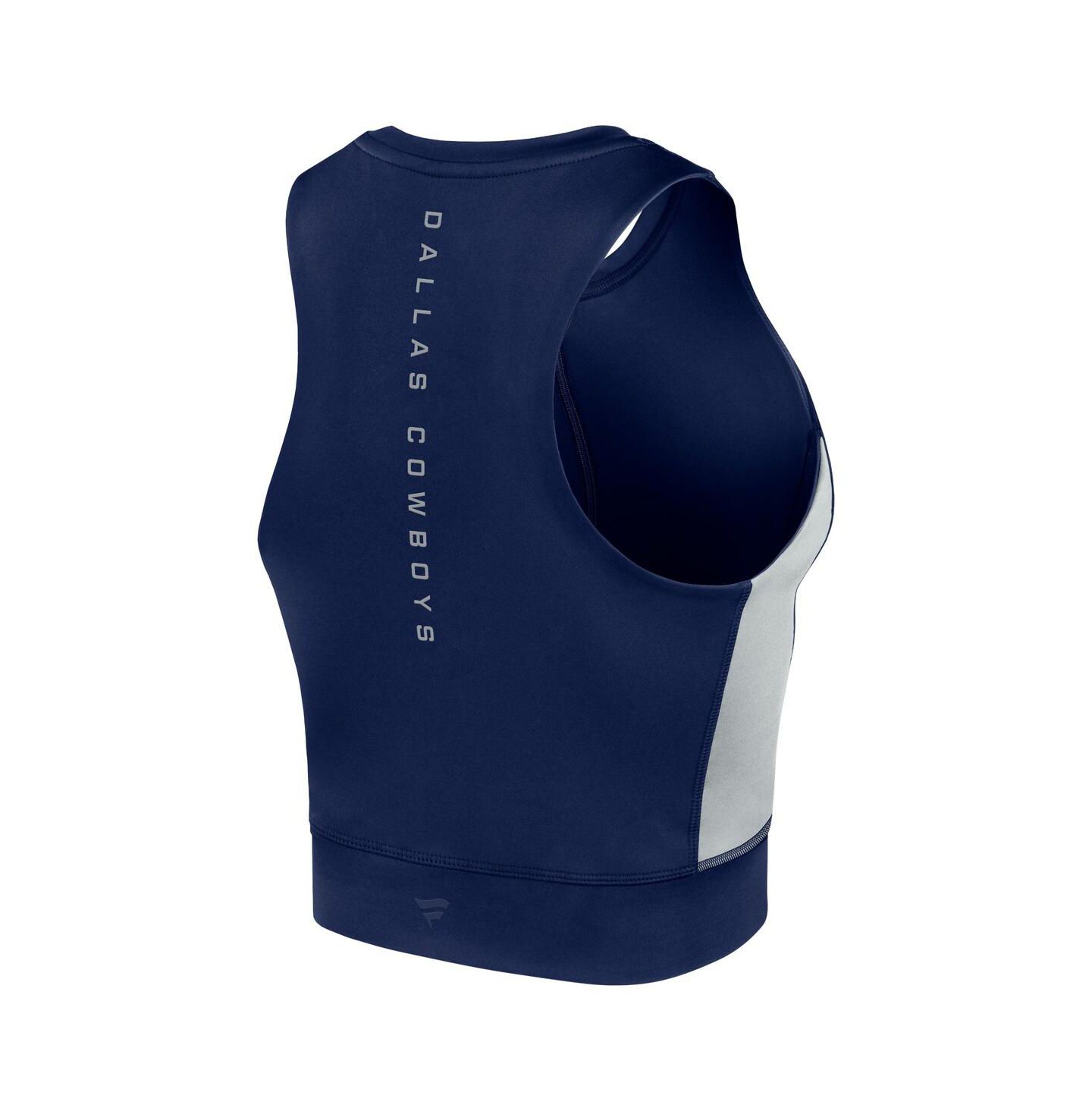 Женский топ Fanatics Navy Dallas Cowboys Studio Fitted Gym — фото 3