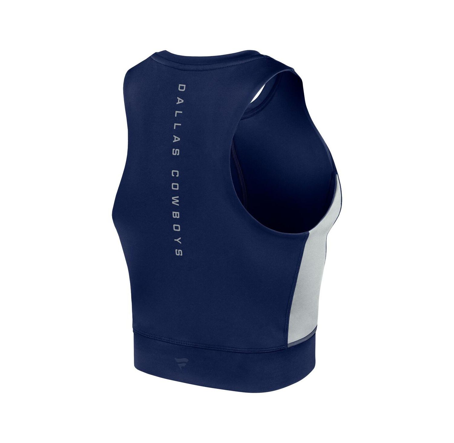 Women's Navy Dallas Cowboys Studio Fitted Gym Tank Top