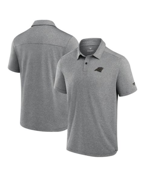 Мужское поло Fanatics Grey Carolina Panthers Front Office Tech Polo Shirt