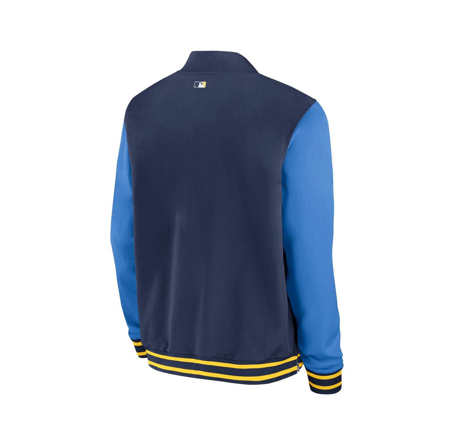 Men's Navy Minnesota Twins 2024 City Connect Authentic Collection Game Time Full-Zip Bomber Jacket